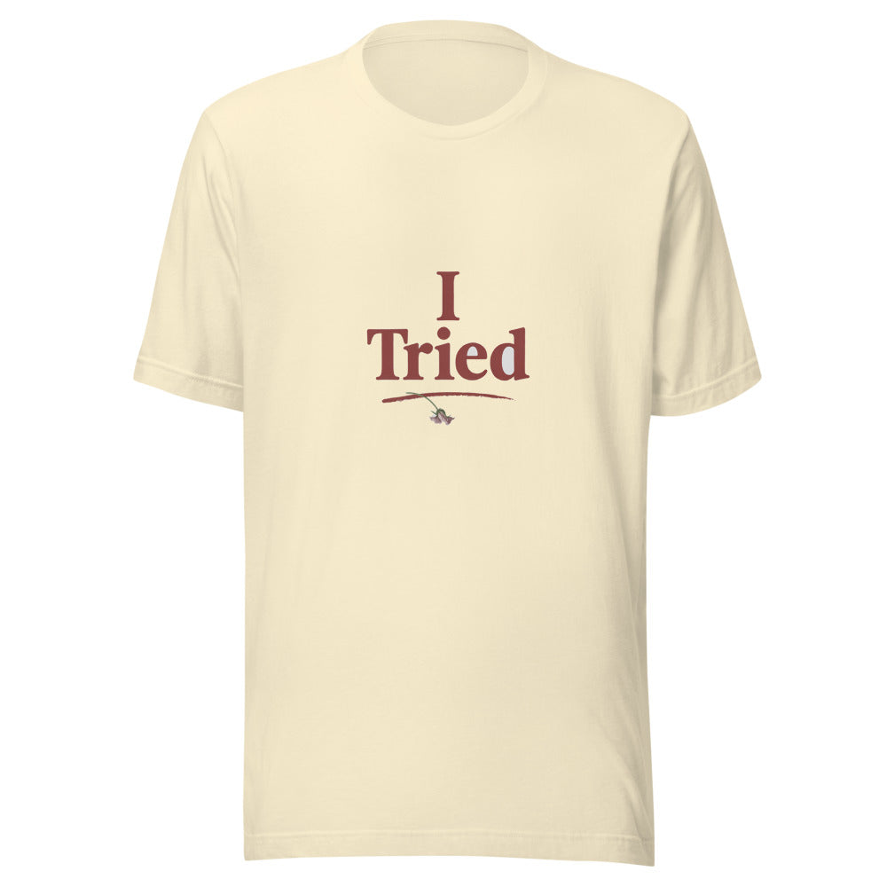 i tried Tee on Bella+Canvas Natural — front mockup